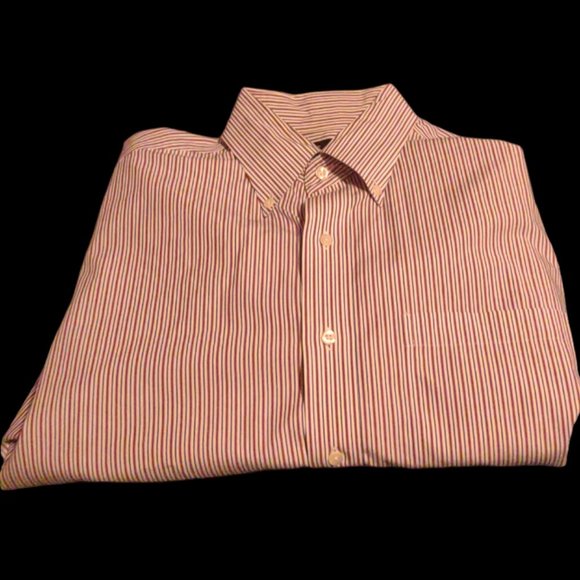 Jos. A. Bank Travelers Collection 16-33 Dress Shirt White/Red/Black Pins… - Picture 1 of 7